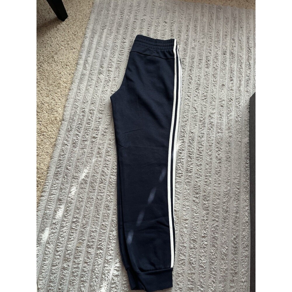 Adidas Black & White Side Stripe Jogging/Sweatpants Large L 90s Retro Hip Hop